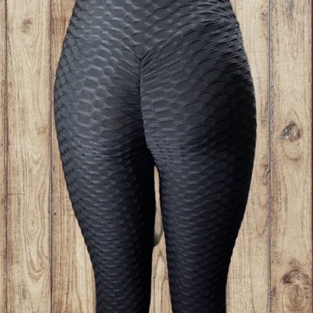 GlassTwo Honeycomb Scrunch Butt Leggings Womens M Gray New Athleisure Gym